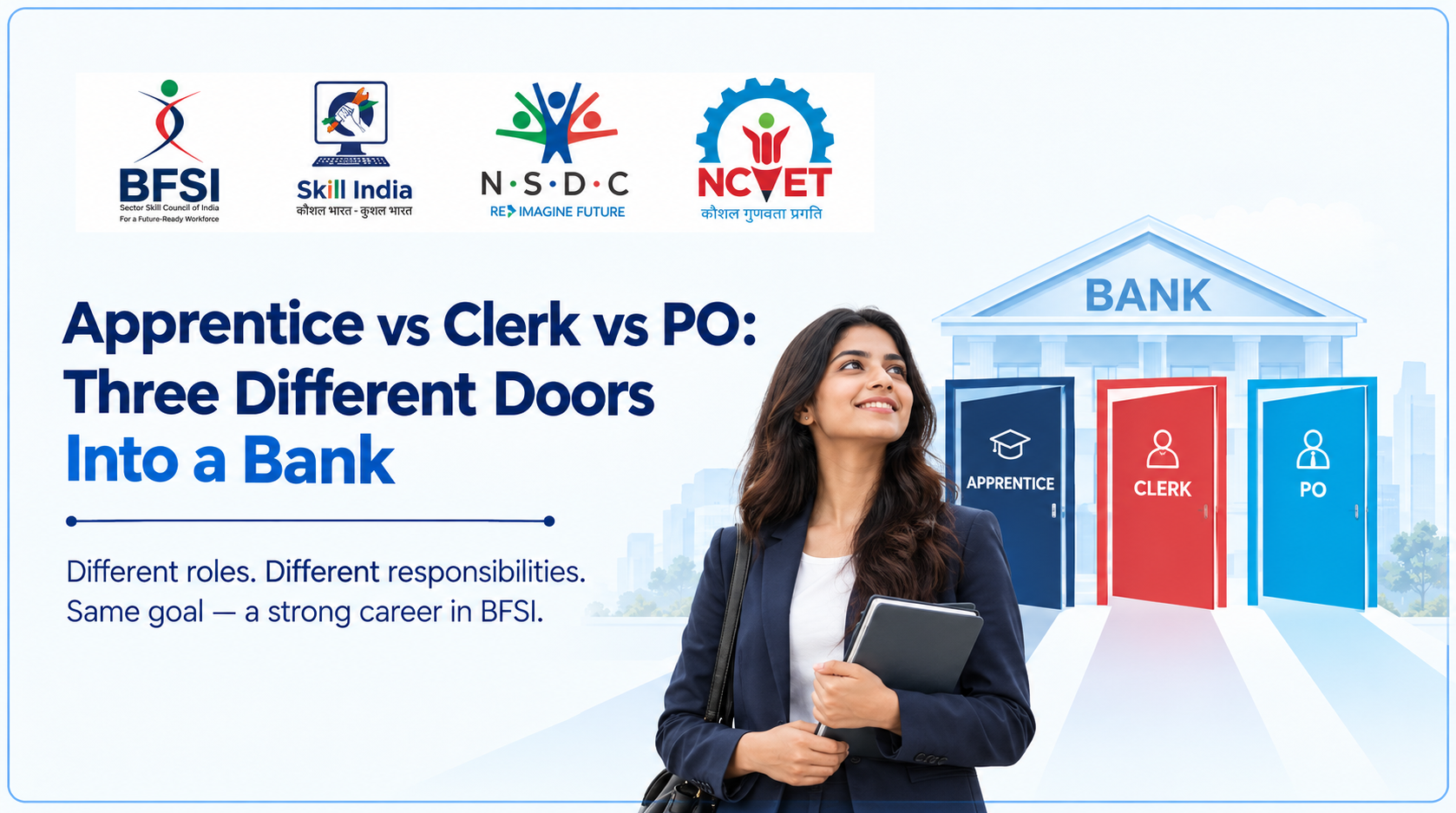 Apprentice vs Clerk vs PO: Three Different Doors Into a Bank