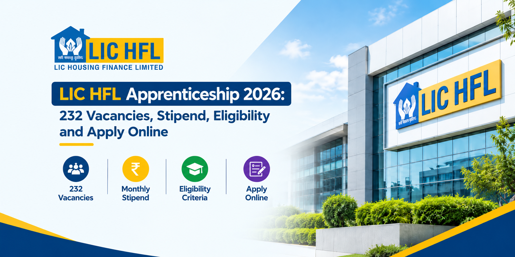 LIC HFL Apprenticeship 2026: 232 Vacancies, Stipend, Eligibility and Apply Online